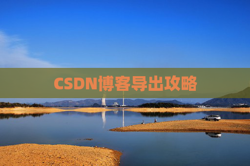 CSDN博客导出攻略